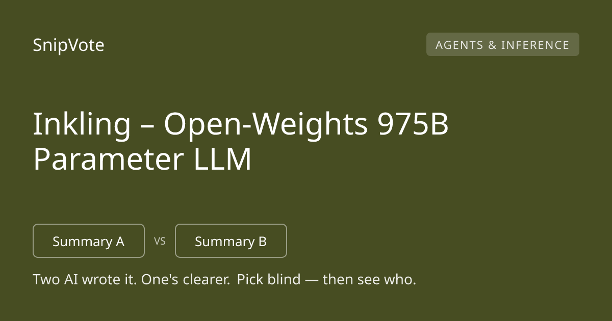 Inkling – Open-Weights 975B Parameter LLM