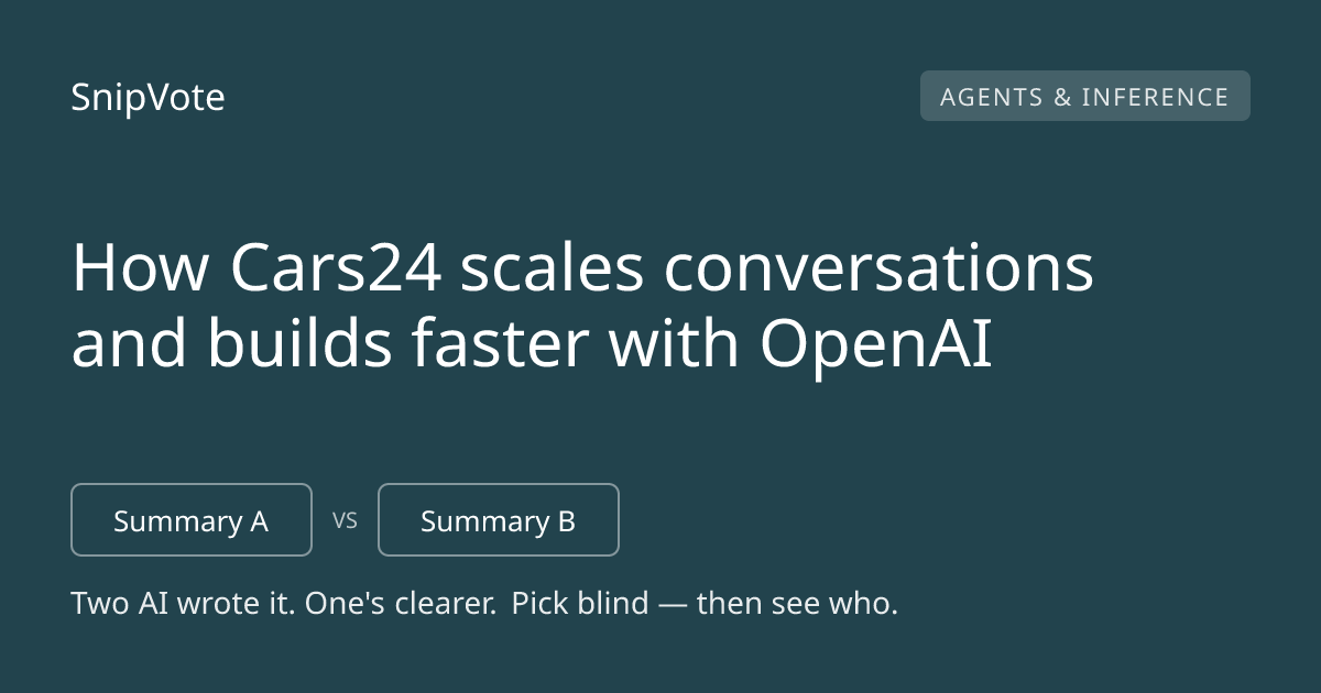 How Cars24 scales conversations and builds faster with OpenAI