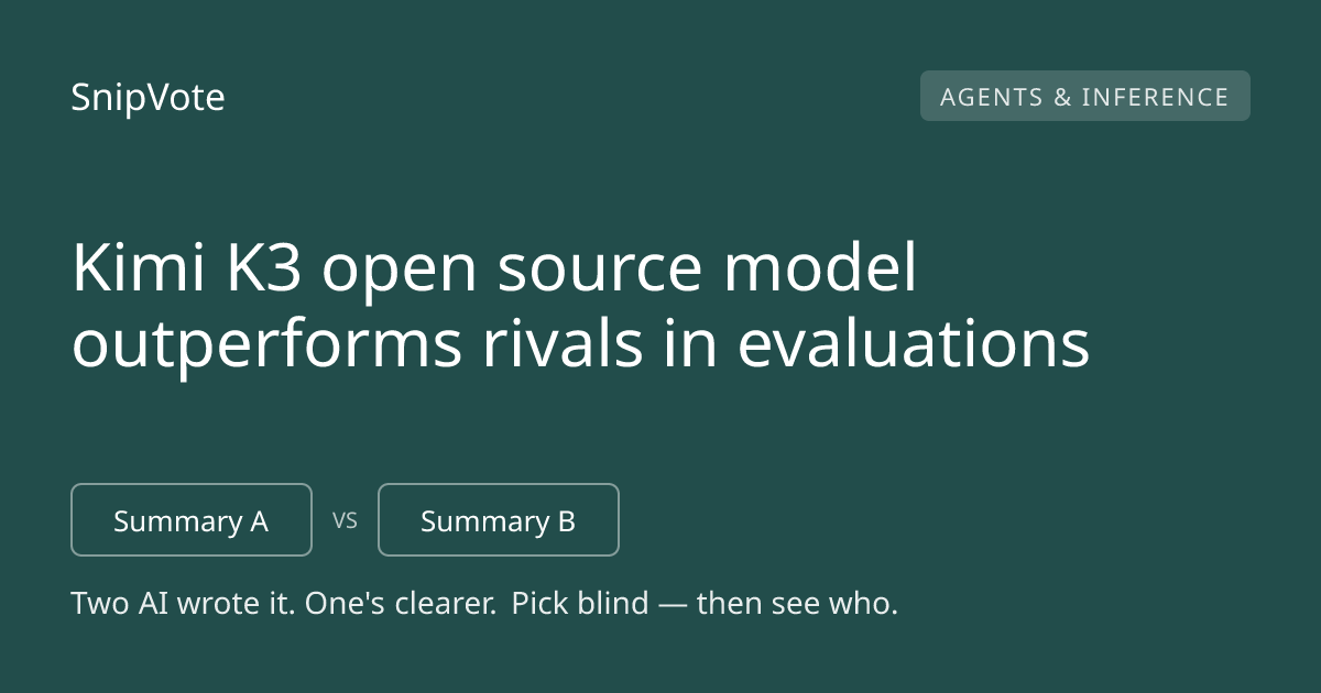 Kimi K3 open source model outperforms rivals in evaluations