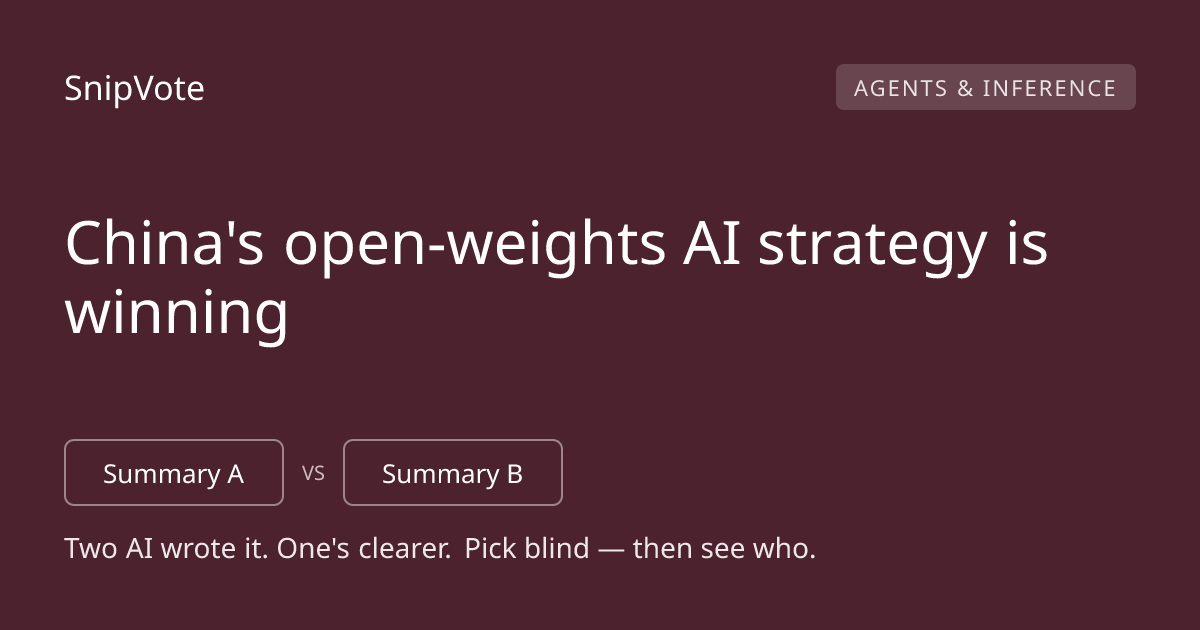 China's open-weights AI strategy is winning