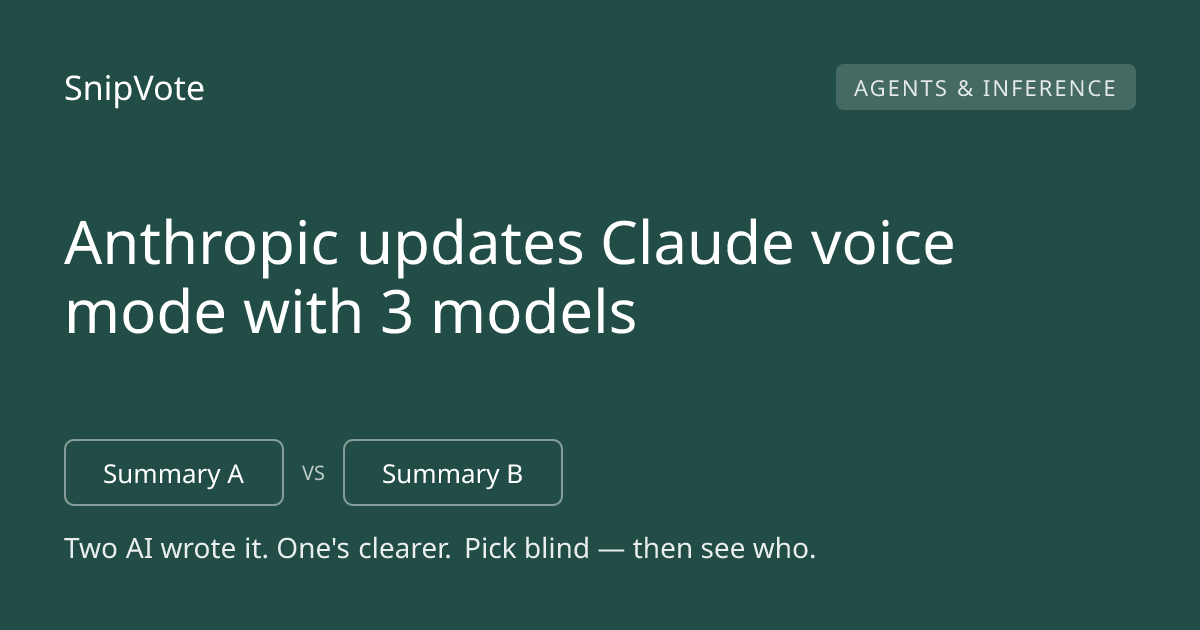 Anthropic updates Claude voice mode with 3 models