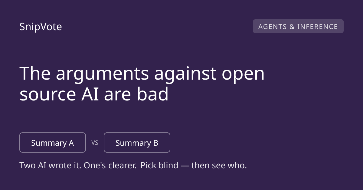 The arguments against open source AI are bad