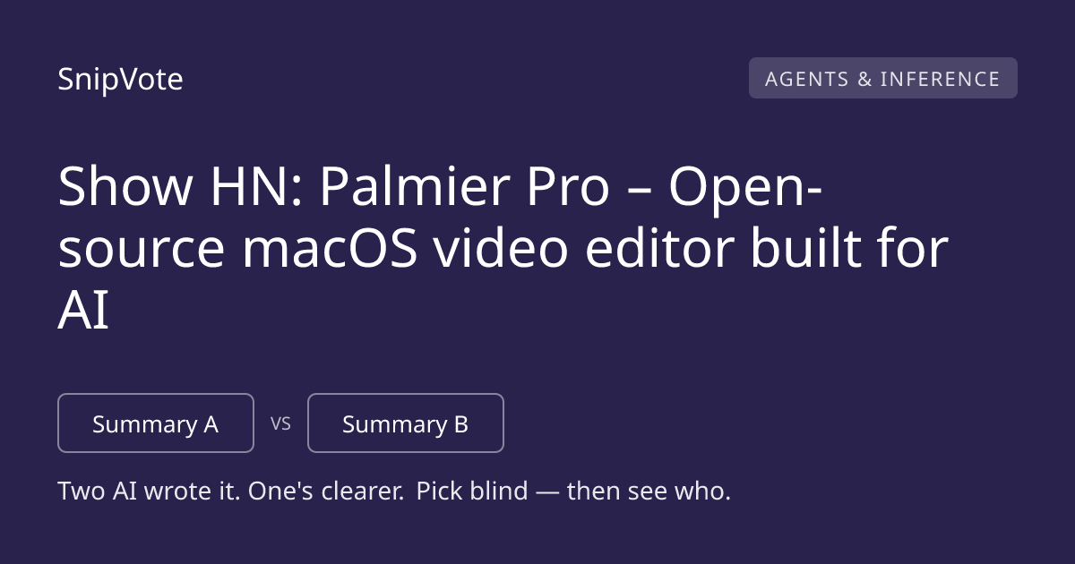 Show HN: Palmier Pro – Open-source macOS video editor built for AI