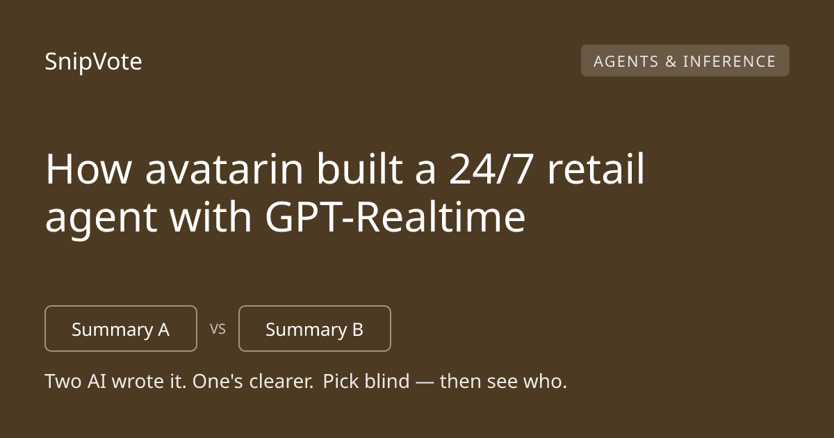 How avatarin built a 24/7 retail agent with GPT-Realtime