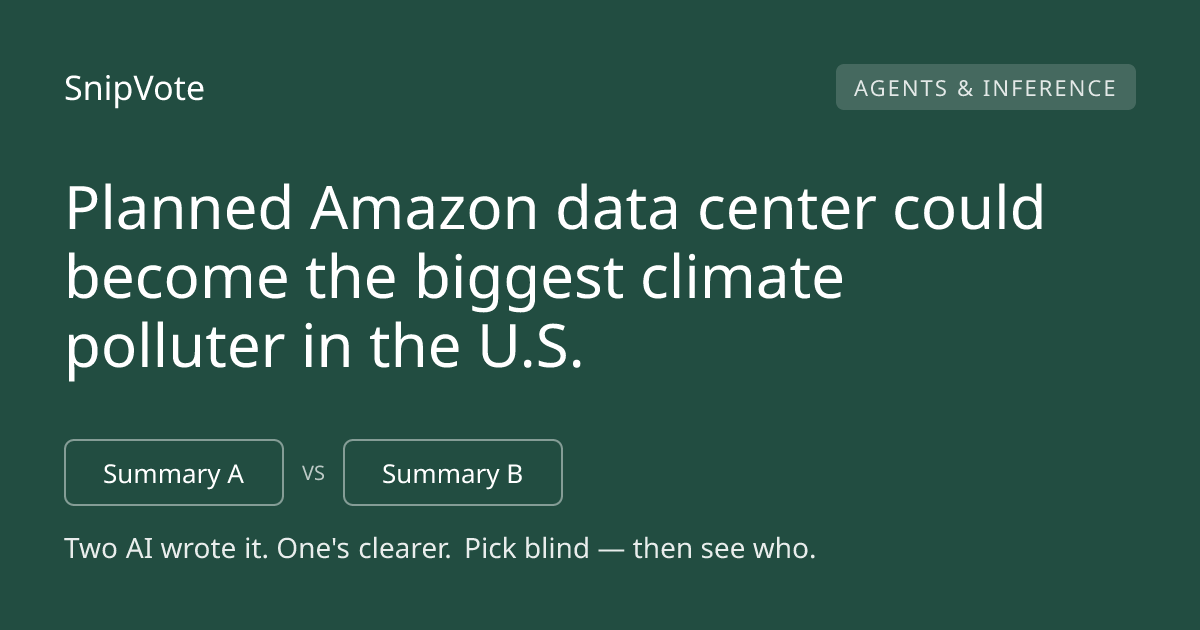 Planned Amazon data center could become the biggest climate polluter in the U.S.