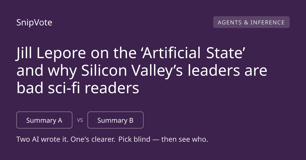 Jill Lepore on the ‘Artificial State’ and why Silicon Valley’s leaders are bad sci-fi readers