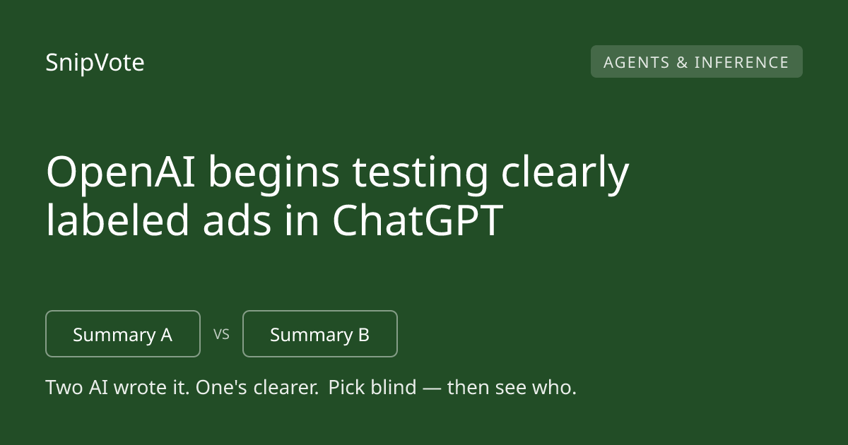 OpenAI begins testing clearly labeled ads in ChatGPT