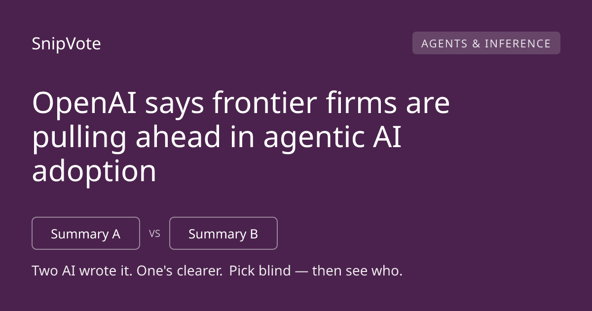 OpenAI says frontier firms are pulling ahead in agentic AI adoption
