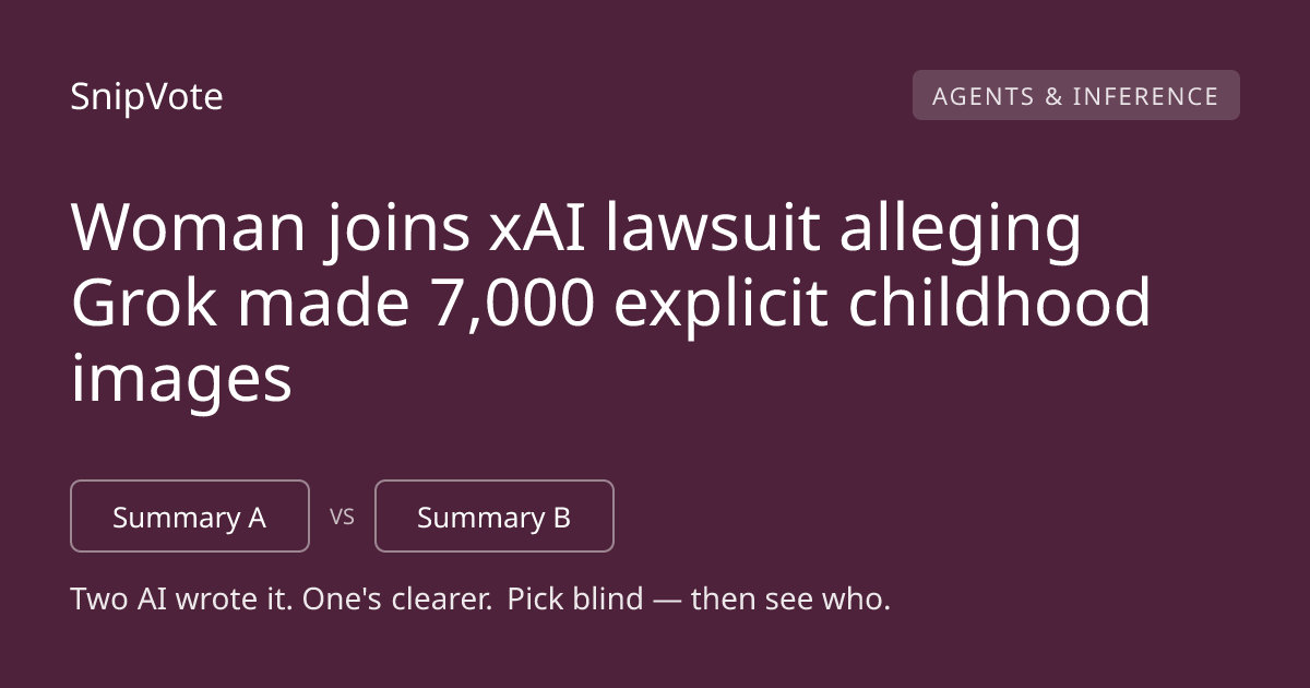 Woman joins xAI lawsuit alleging Grok made 7,000 explicit childhood images
