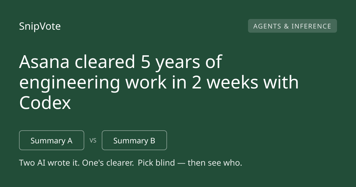 Asana cleared 5 years of engineering work in 2 weeks with Codex