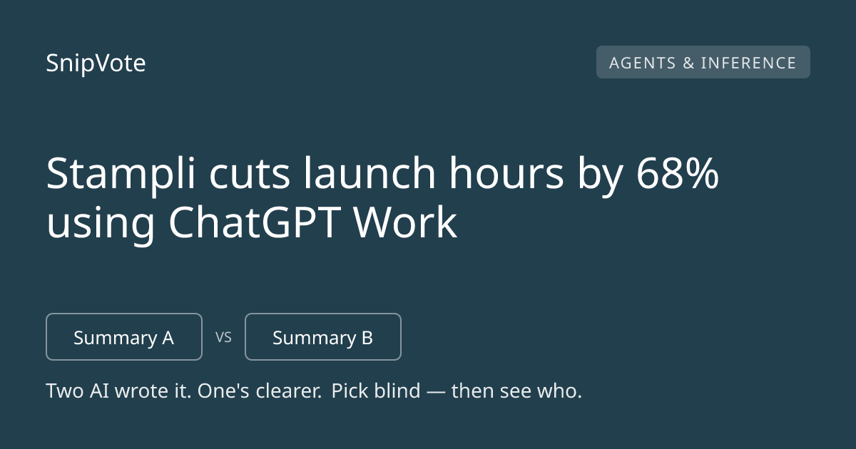 Stampli cuts launch hours by 68% using ChatGPT Work