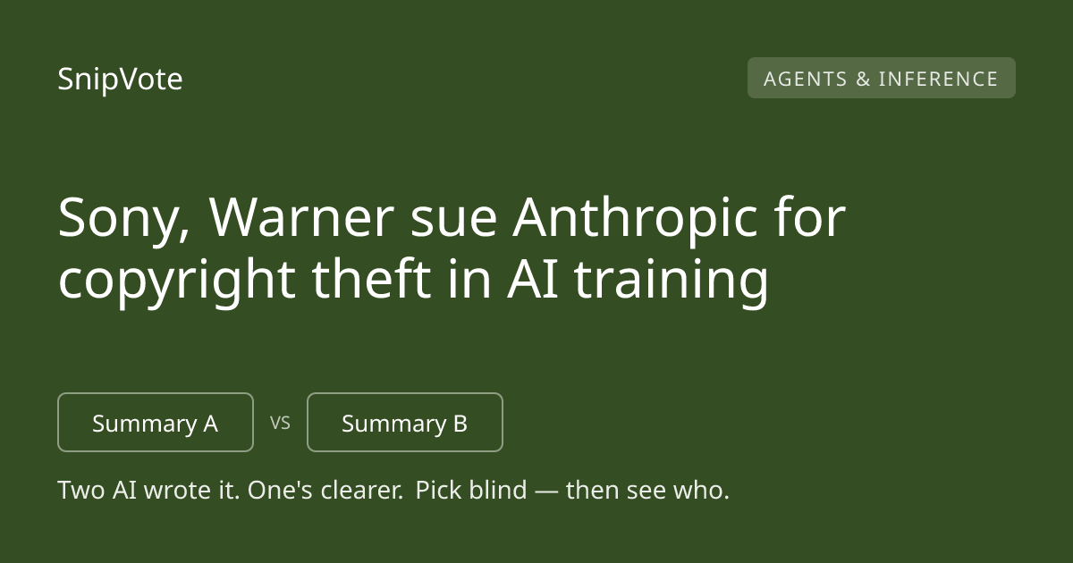 Sony, Warner sue Anthropic for copyright theft in AI training