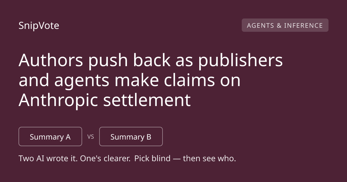 Authors push back as publishers and agents make claims on Anthropic settlement