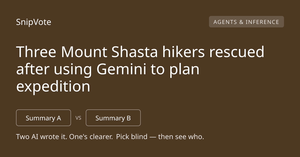 Three Mount Shasta hikers rescued after using Gemini to plan expedition