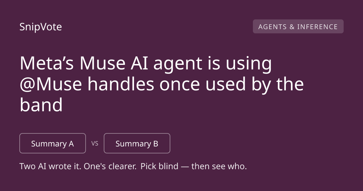Meta’s Muse AI agent is using @Muse handles once used by the band