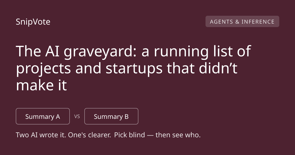 The AI graveyard: a running list of projects and startups that didn’t make it