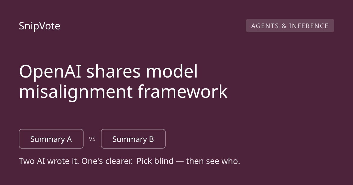 OpenAI shares model misalignment framework