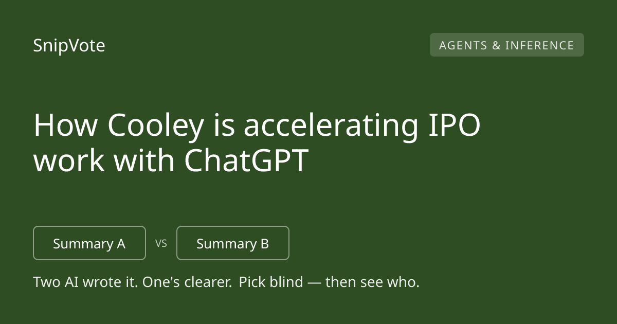 How Cooley is accelerating IPO work with ChatGPT
