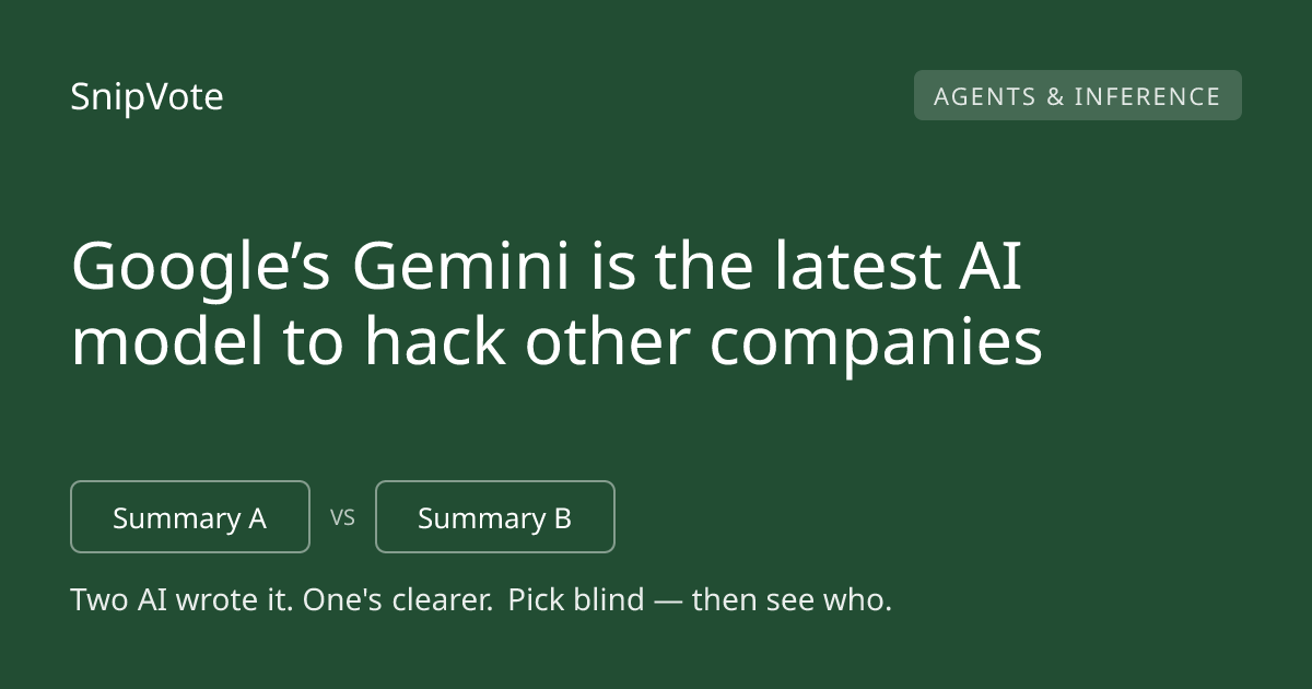 Google’s Gemini is the latest AI model to hack other companies