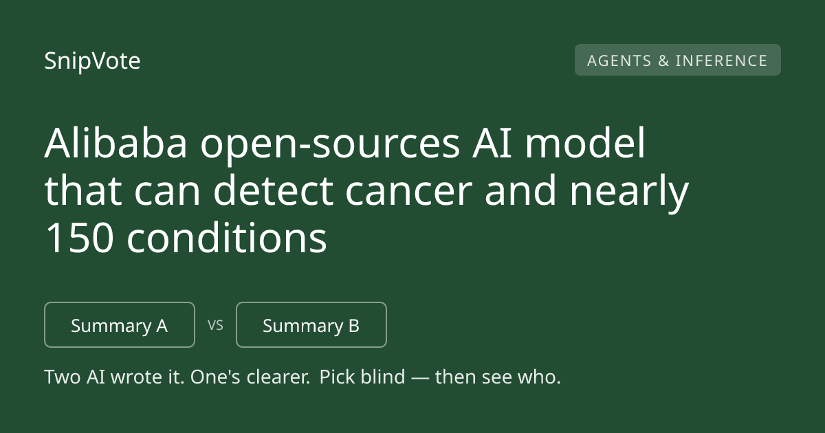 Alibaba open-sources AI model that can detect cancer and nearly 150 conditions