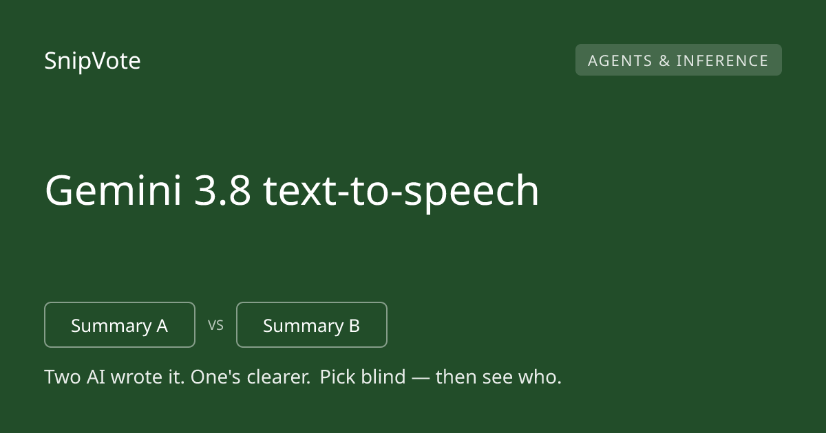 Gemini 3.8 text-to-speech