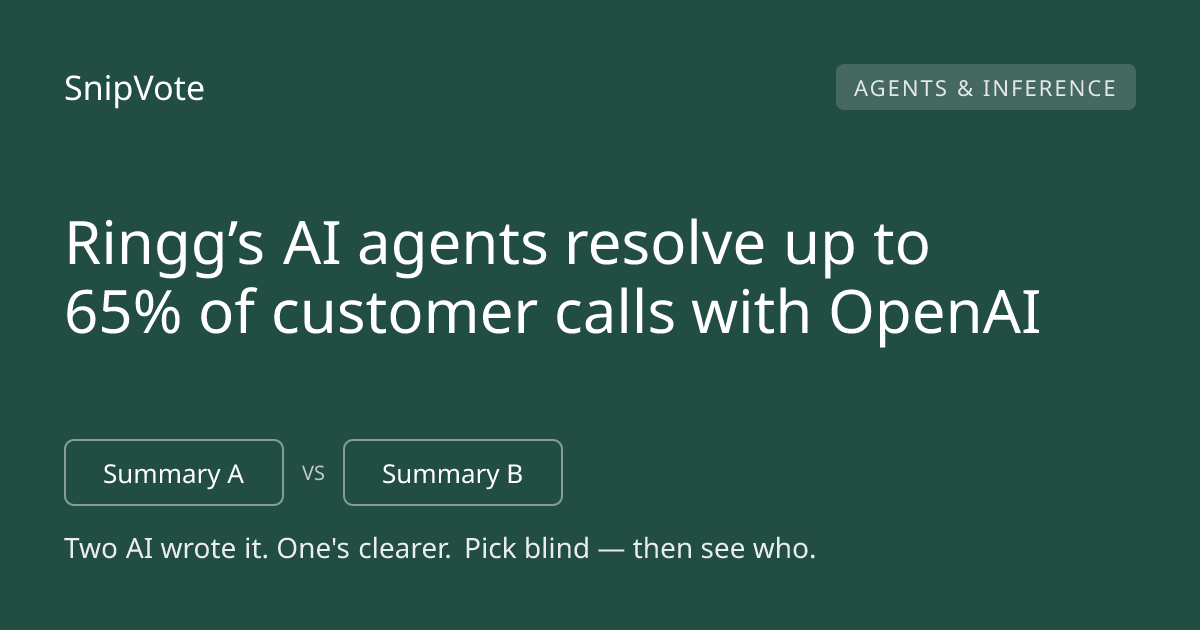 Ringg’s AI agents resolve up to 65% of customer calls with OpenAI