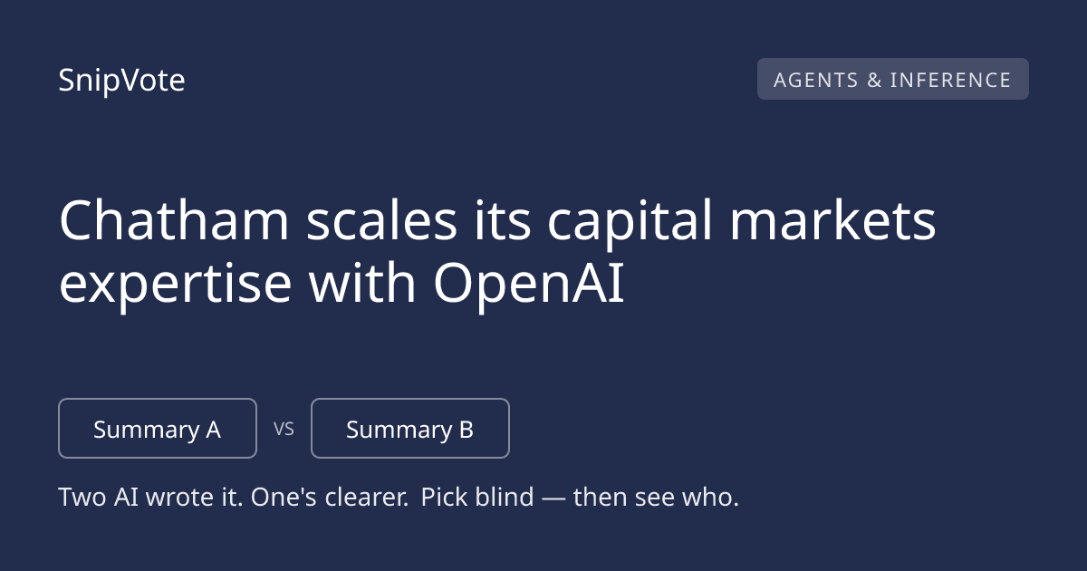 Chatham scales its capital markets expertise with OpenAI