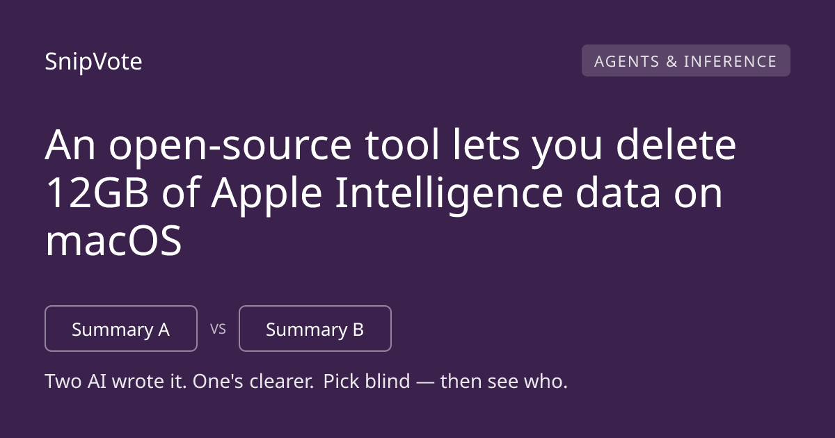 An open-source tool lets you delete 12GB of Apple Intelligence data on macOS