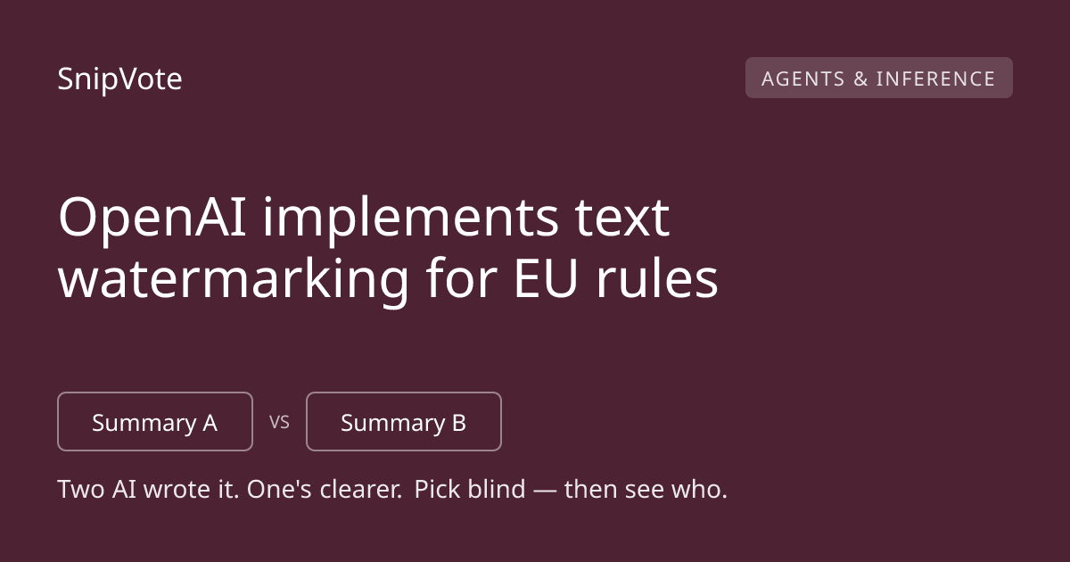 OpenAI implements text watermarking for EU rules