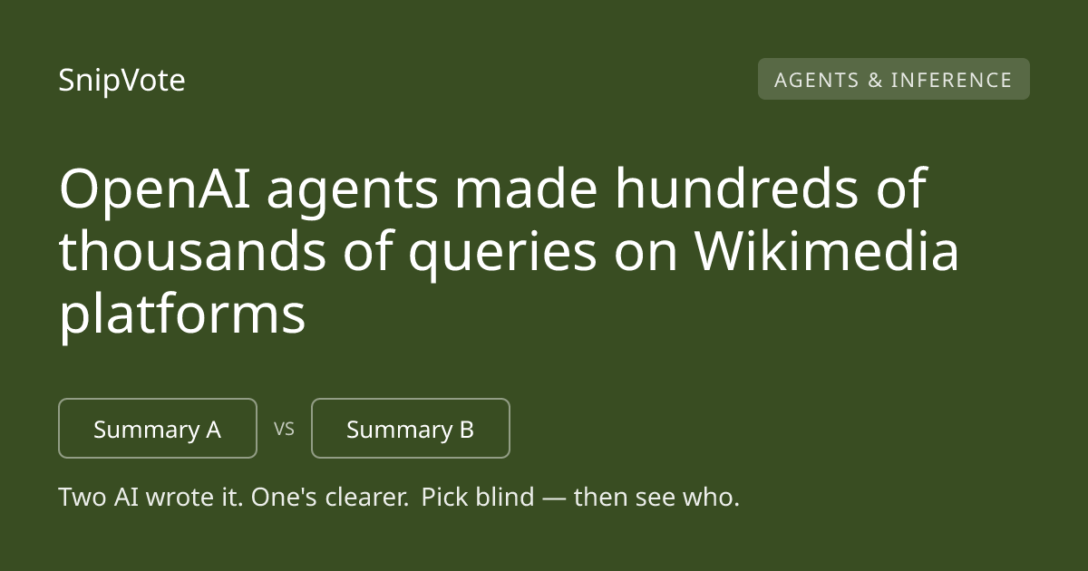 OpenAI agents made hundreds of thousands of queries on Wikimedia platforms