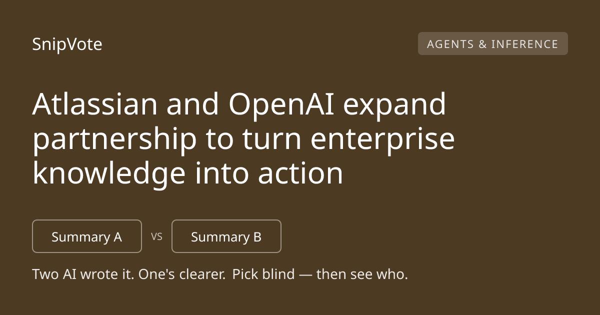 Atlassian and OpenAI expand partnership to turn enterprise knowledge into action
