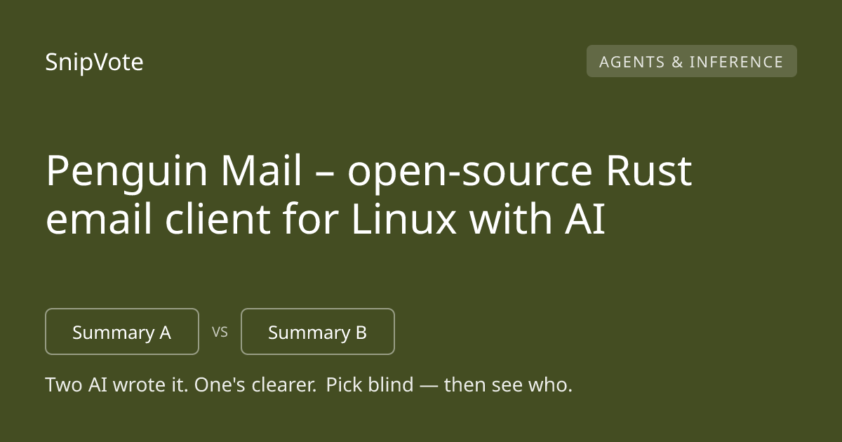 Penguin Mail – open-source Rust email client for Linux with AI