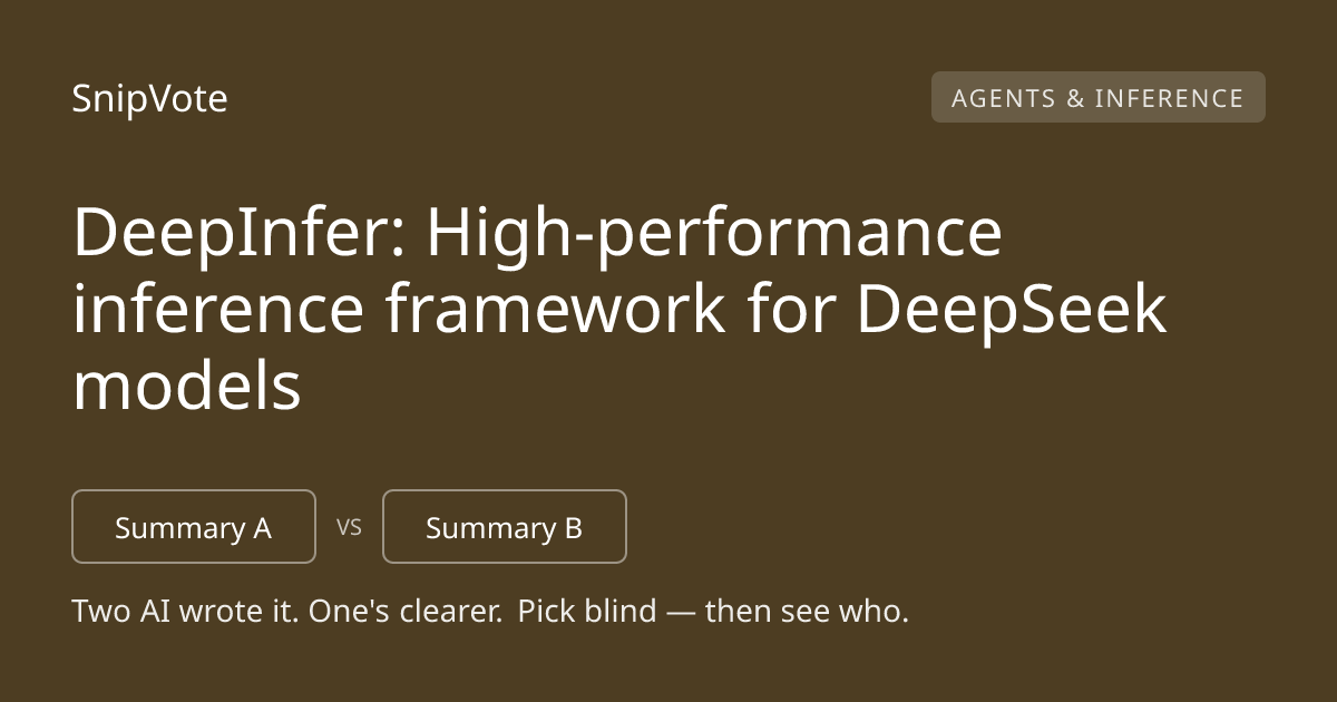 DeepInfer: High-performance inference framework for DeepSeek models