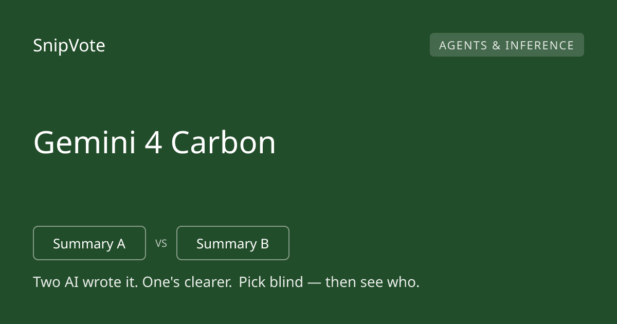 Gemini 4 Carbon